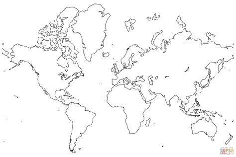 mappa del mondo da stampare